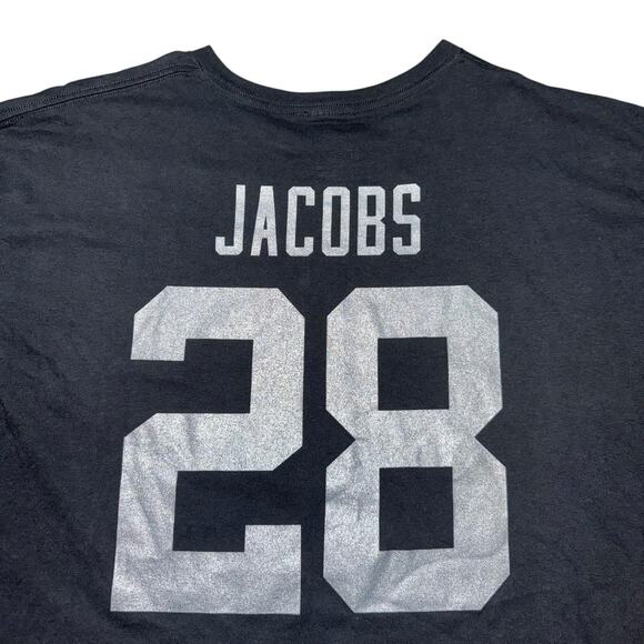 Las Vegas Raiders Shirt Mens XL NFL Football Josh Jacobs 28 Team Apparel Tee - Picture 2 of 11